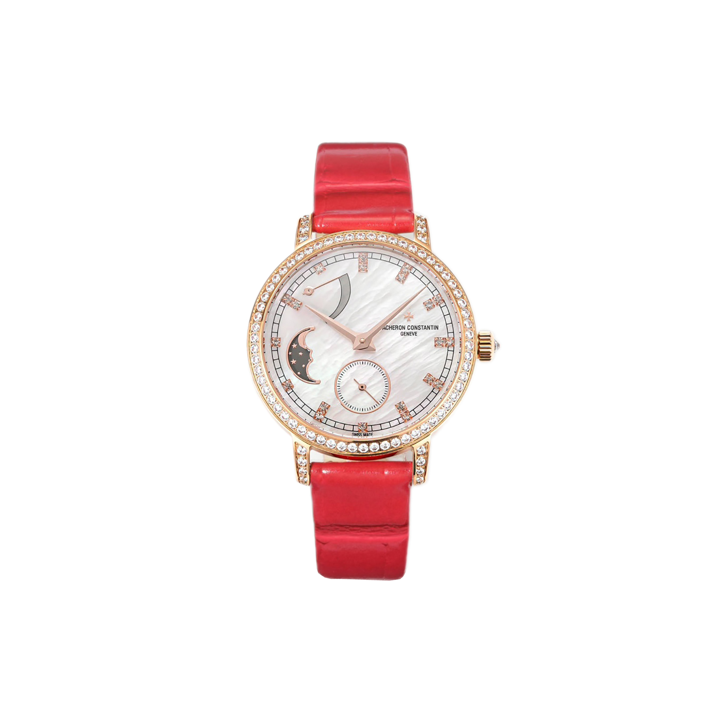 vacheron Co*sta*t*n traditionelle moon phase mop dial watch 83570/000r